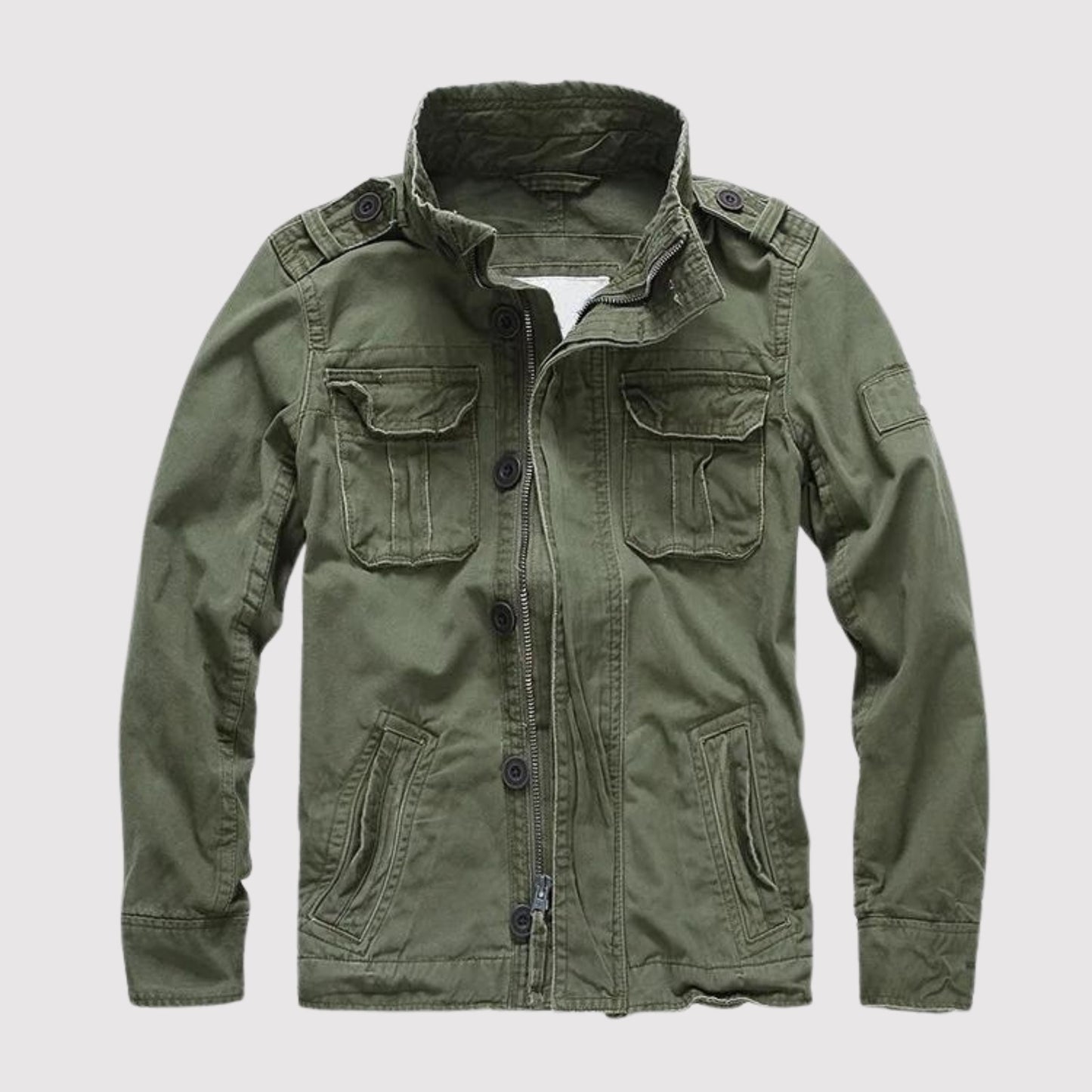 Samuel - Chaqueta de hombre estilo militar con estampado camuflaje
