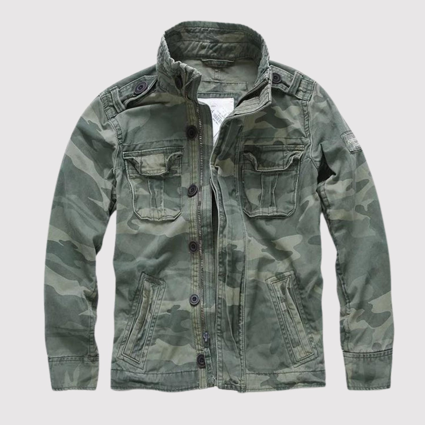 Samuel - Chaqueta de hombre estilo militar con estampado camuflaje