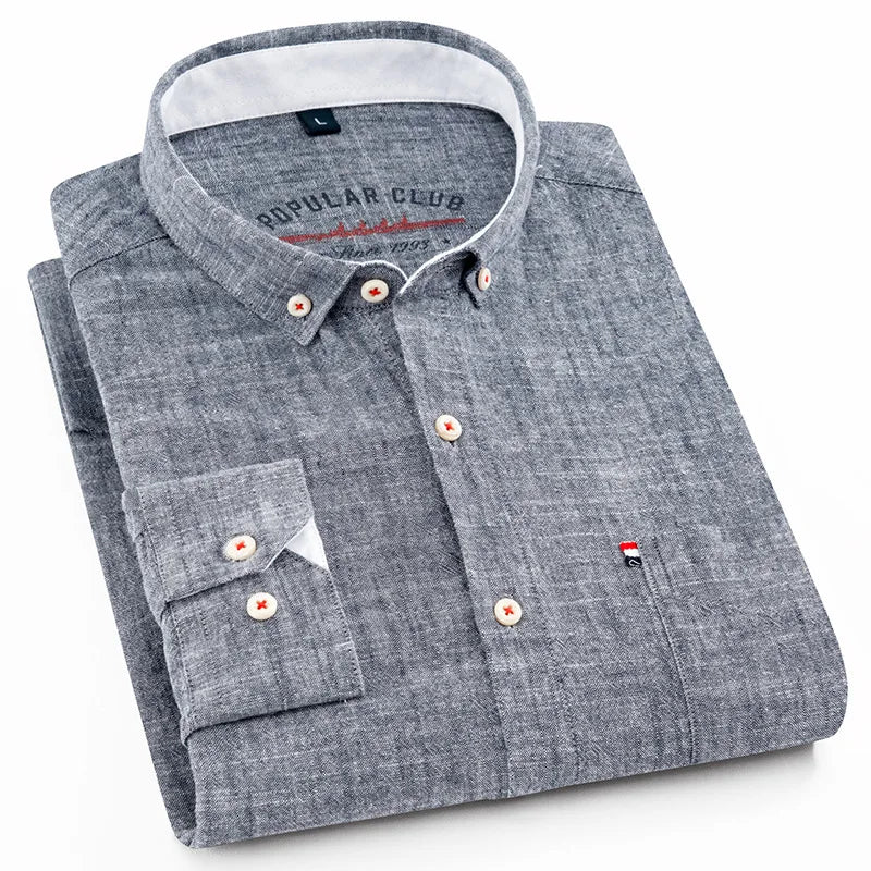 Alejandro - Camisa blanca de hombre manga larga