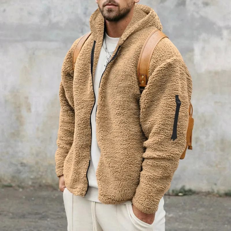 Ethan – Chaqueta lana polar con capucha para hombre