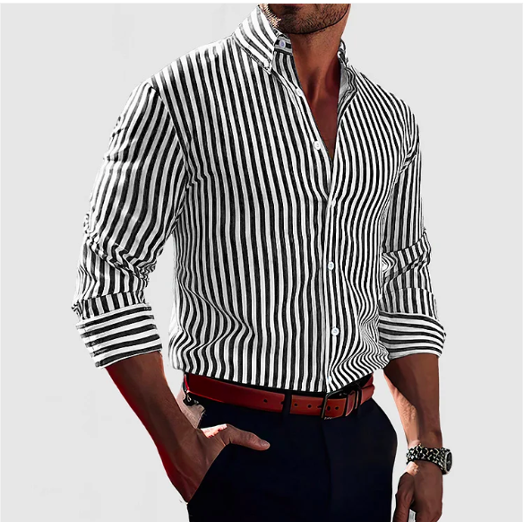 Tomás – Camisa de Rayas Slim Fit para Hombre