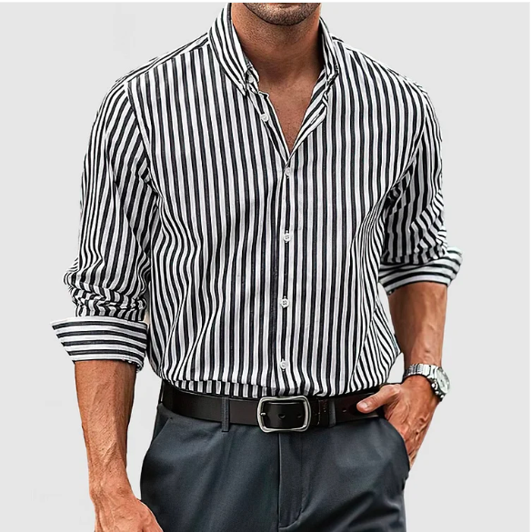 Tomás – Camisa de Rayas Slim Fit para Hombre
