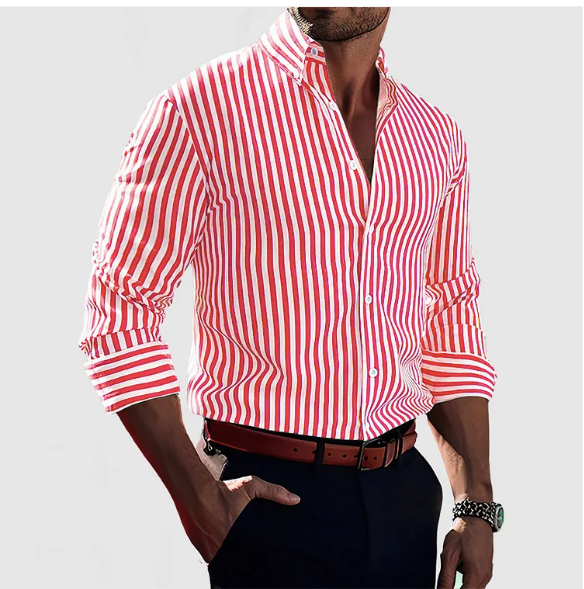 Tomás – Camisa de Rayas Slim Fit para Hombre