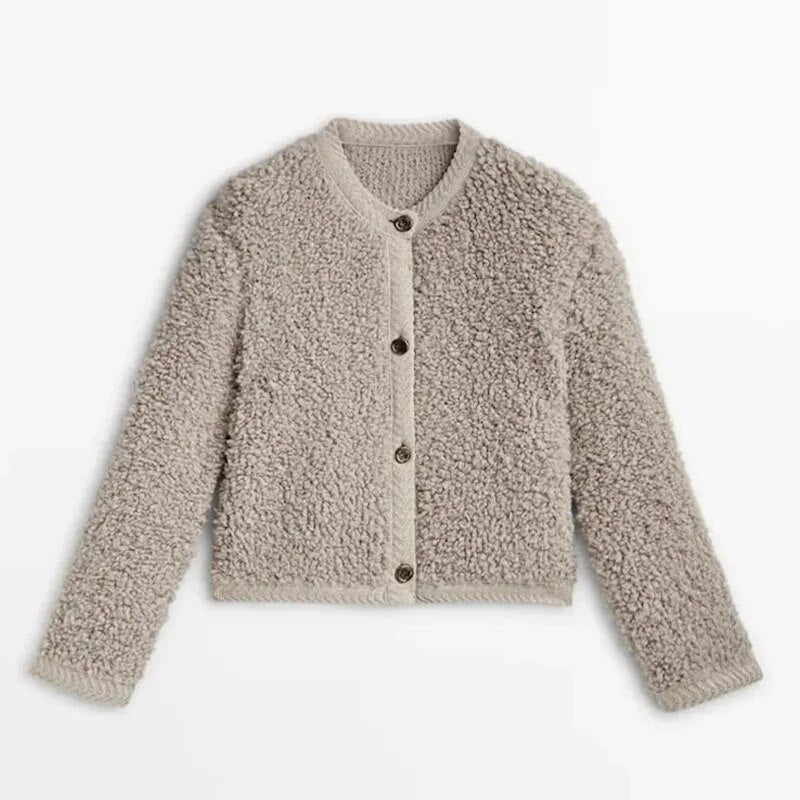 Clara - Chaqueta corta de borreguito mujer