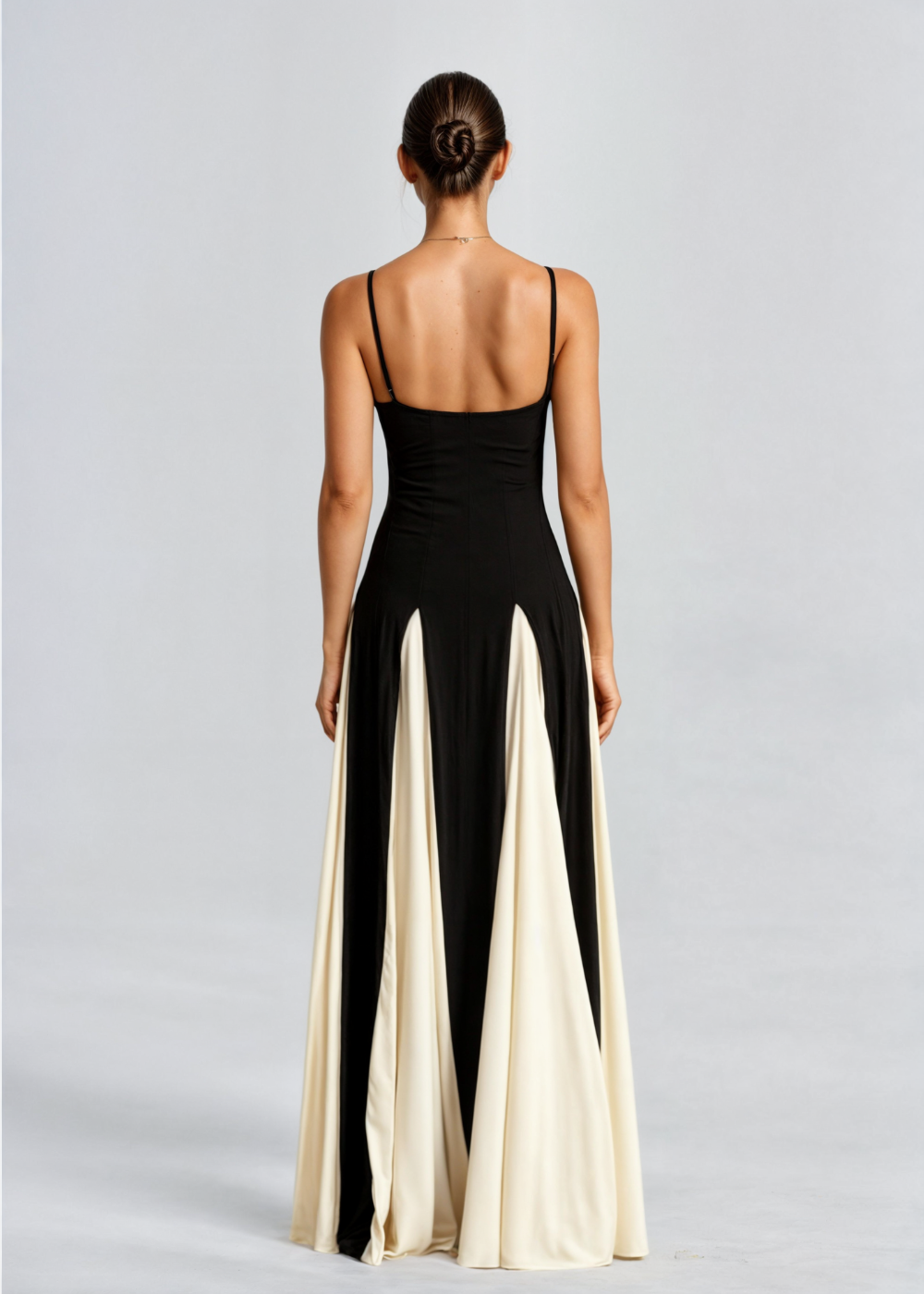 Selene - Vestido largo de mujer con tirantes finos y falda