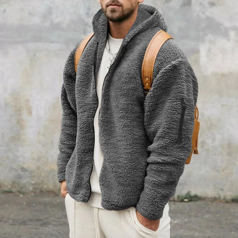 Ethan – Chaqueta lana polar con capucha para hombre