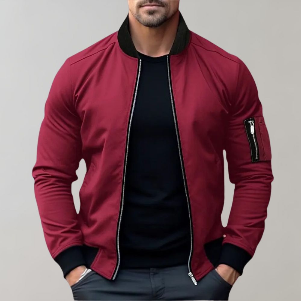 Logan – Chaqueta Algodón bomber para hombre con cremallera