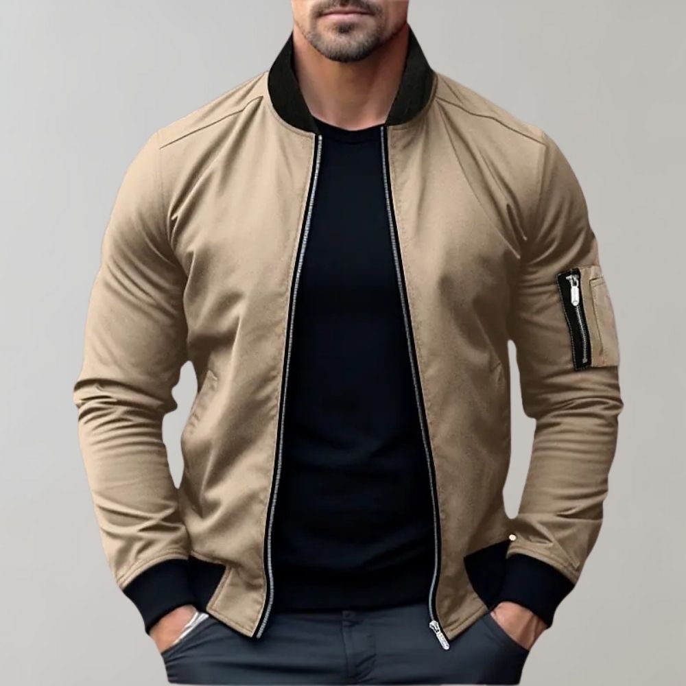 Logan – Chaqueta Algodón bomber para hombre con cremallera