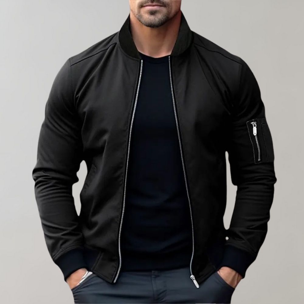Logan – Chaqueta Algodón bomber para hombre con cremallera