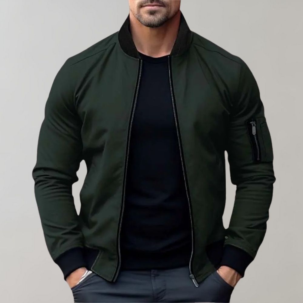 Logan – Chaqueta Algodón bomber para hombre con cremallera