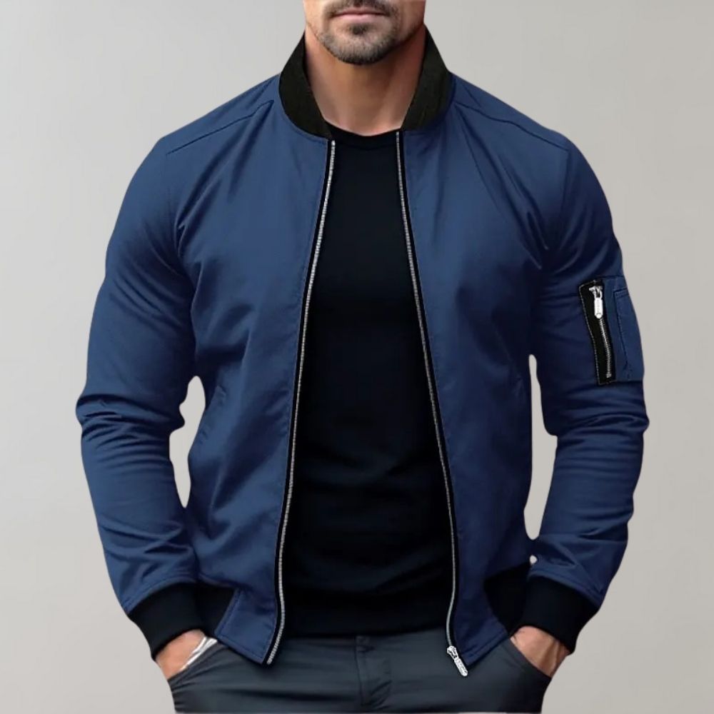 Logan – Chaqueta Algodón bomber para hombre con cremallera
