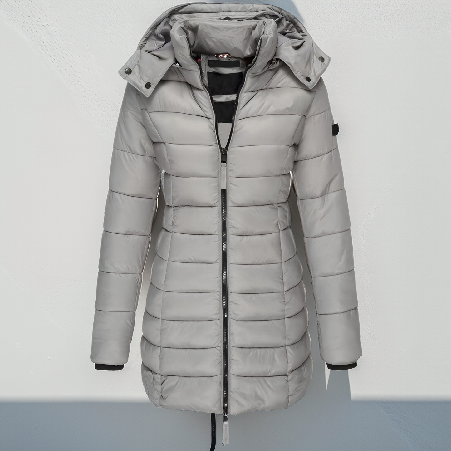 Sandra - Chaqueta larga acolchada de invierno con capucha para mujer