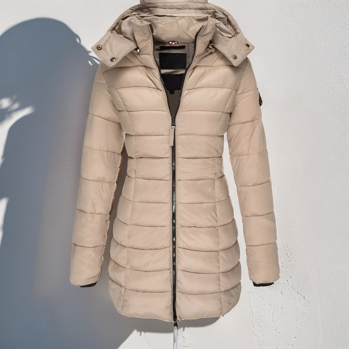 Sandra - Chaqueta larga acolchada de invierno con capucha para mujer