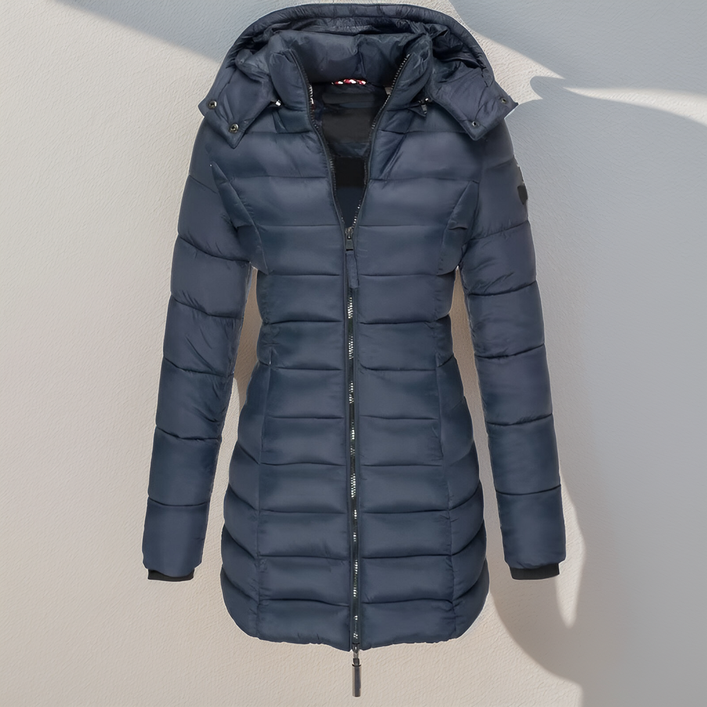 Sandra - Chaqueta larga acolchada de invierno con capucha para mujer