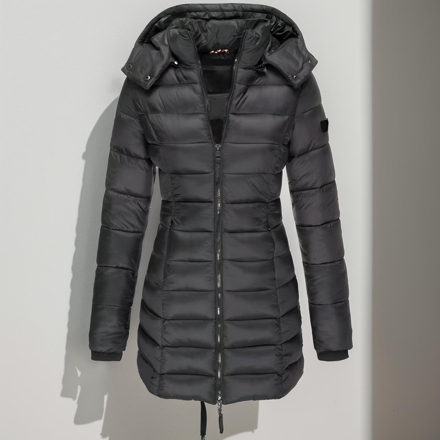 Sandra - Chaqueta larga acolchada de invierno con capucha para mujer