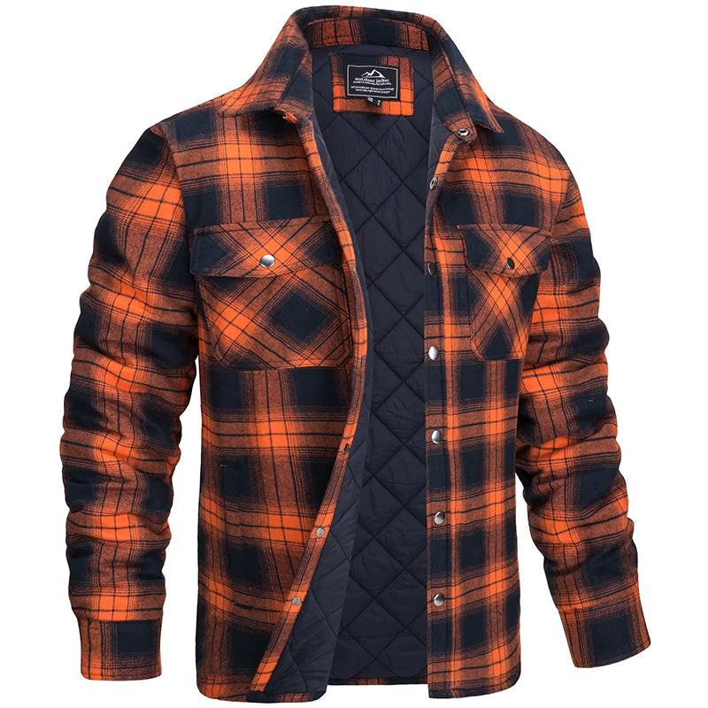 Mateo - Chaqueta de hombre acolchada con diseño a cuadros
