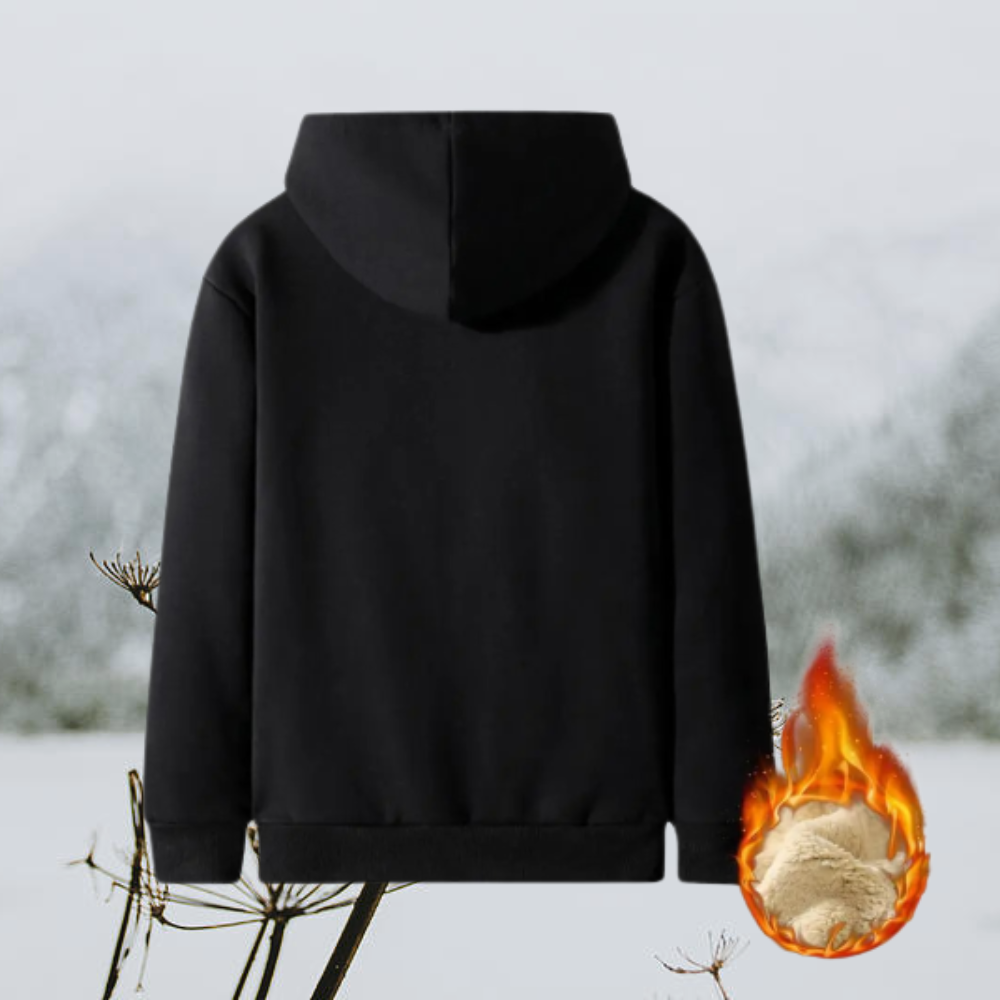 Diego - Sudadera de hombre con capucha y forro térmico de borrego