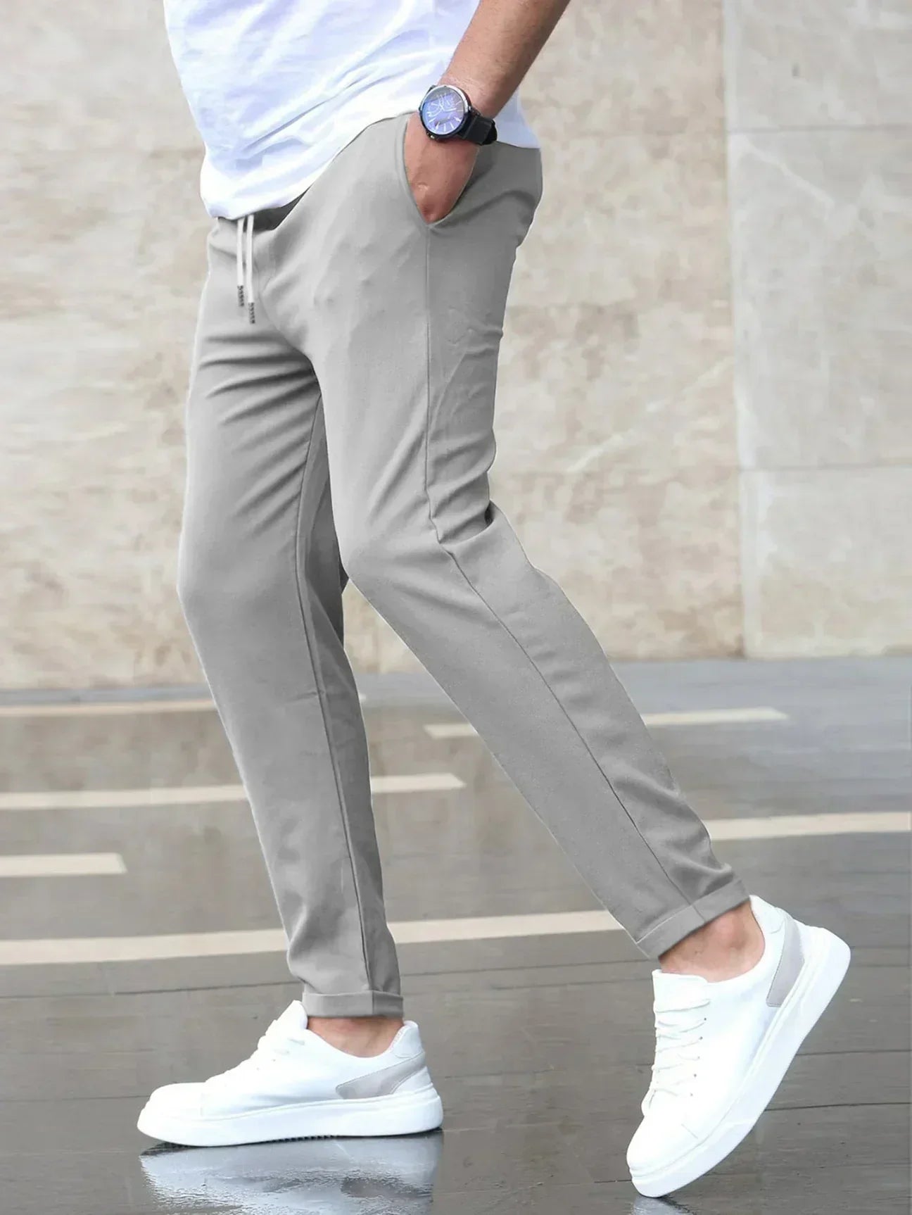 Leo – Pantalones jogger slim fit para hombre