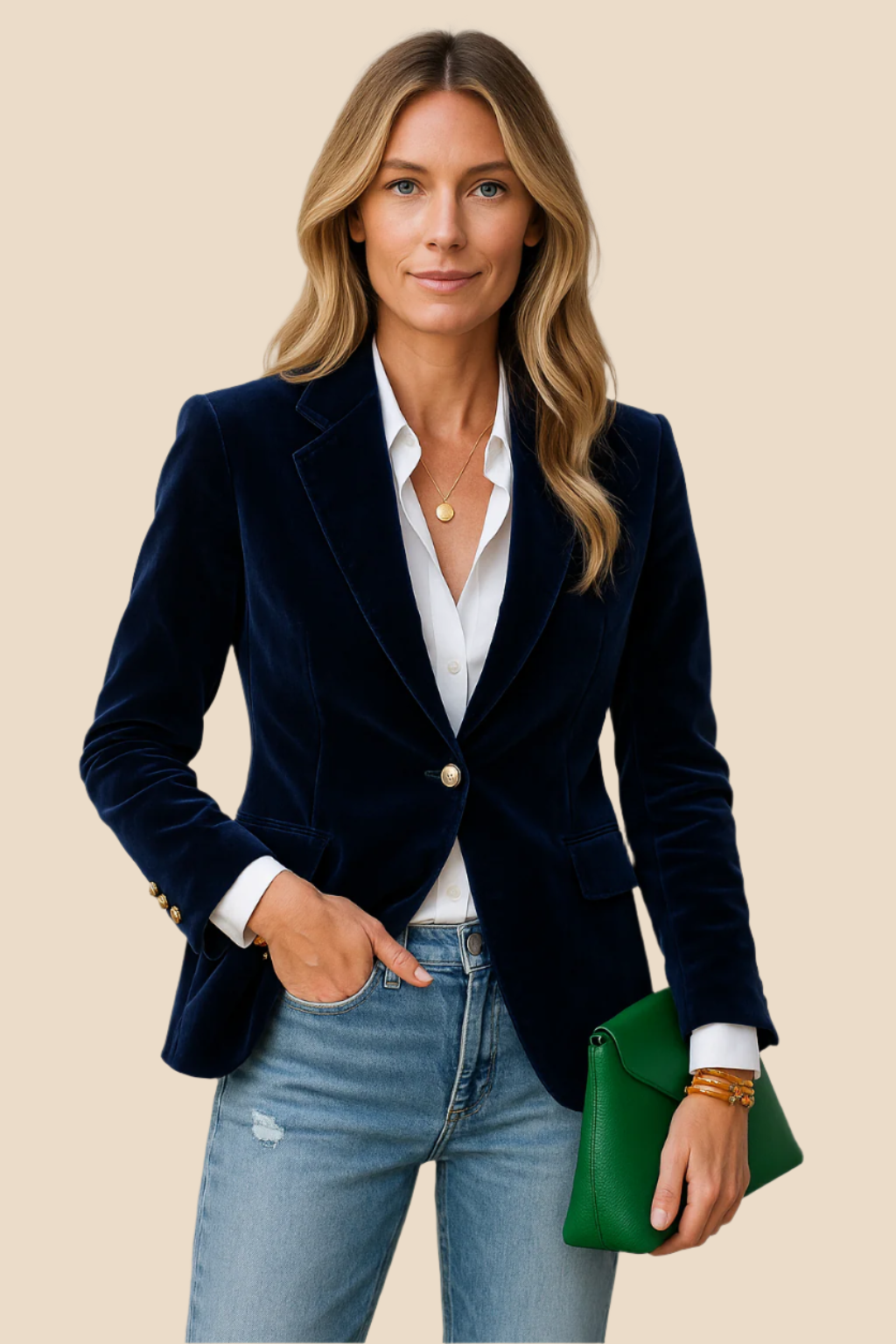 Camila - Blazer de mujer entallado con solapa clásic