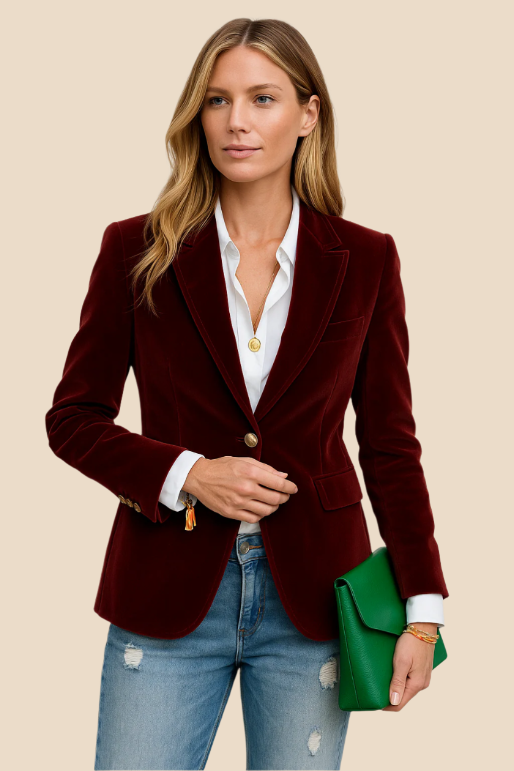 Camila - Blazer de mujer entallado con solapa clásic