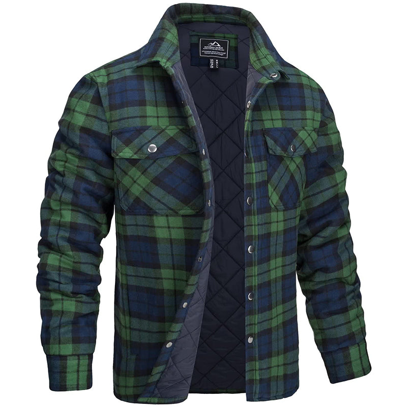 Mateo - Chaqueta de hombre acolchada con diseño a cuadros