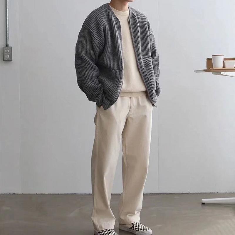 Matías - Chaqueta de hombre con cremallera y tejido