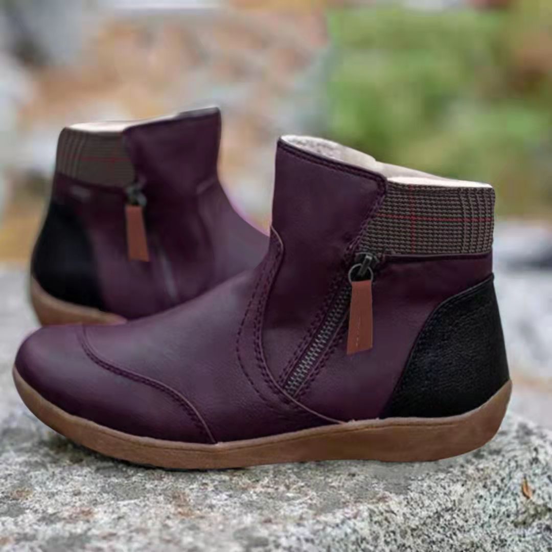 Valeria – Botines cálidos con cremallera lateral