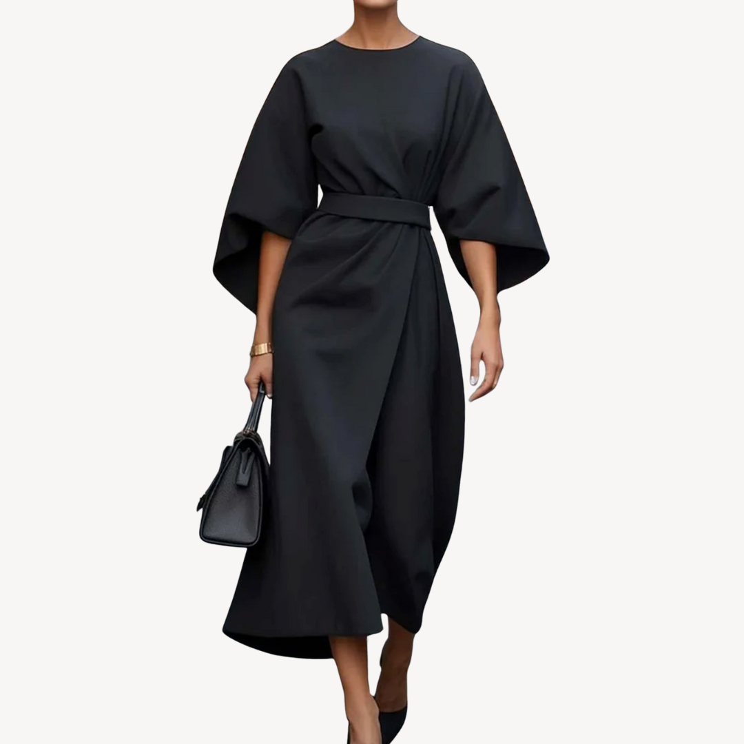 Aitana – Vestido midi con mangas amplias para mujer