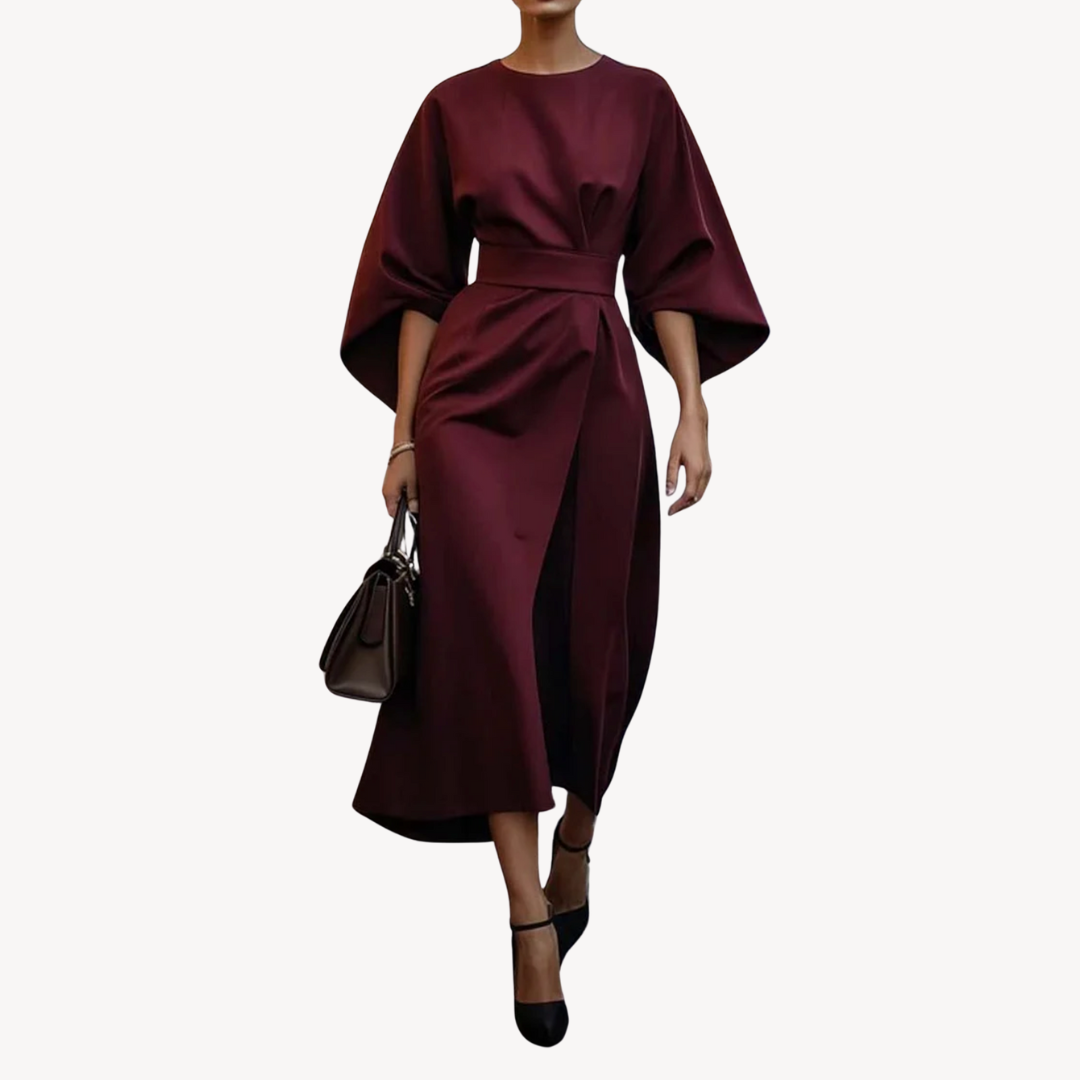 Aitana – Vestido midi con mangas amplias para mujer