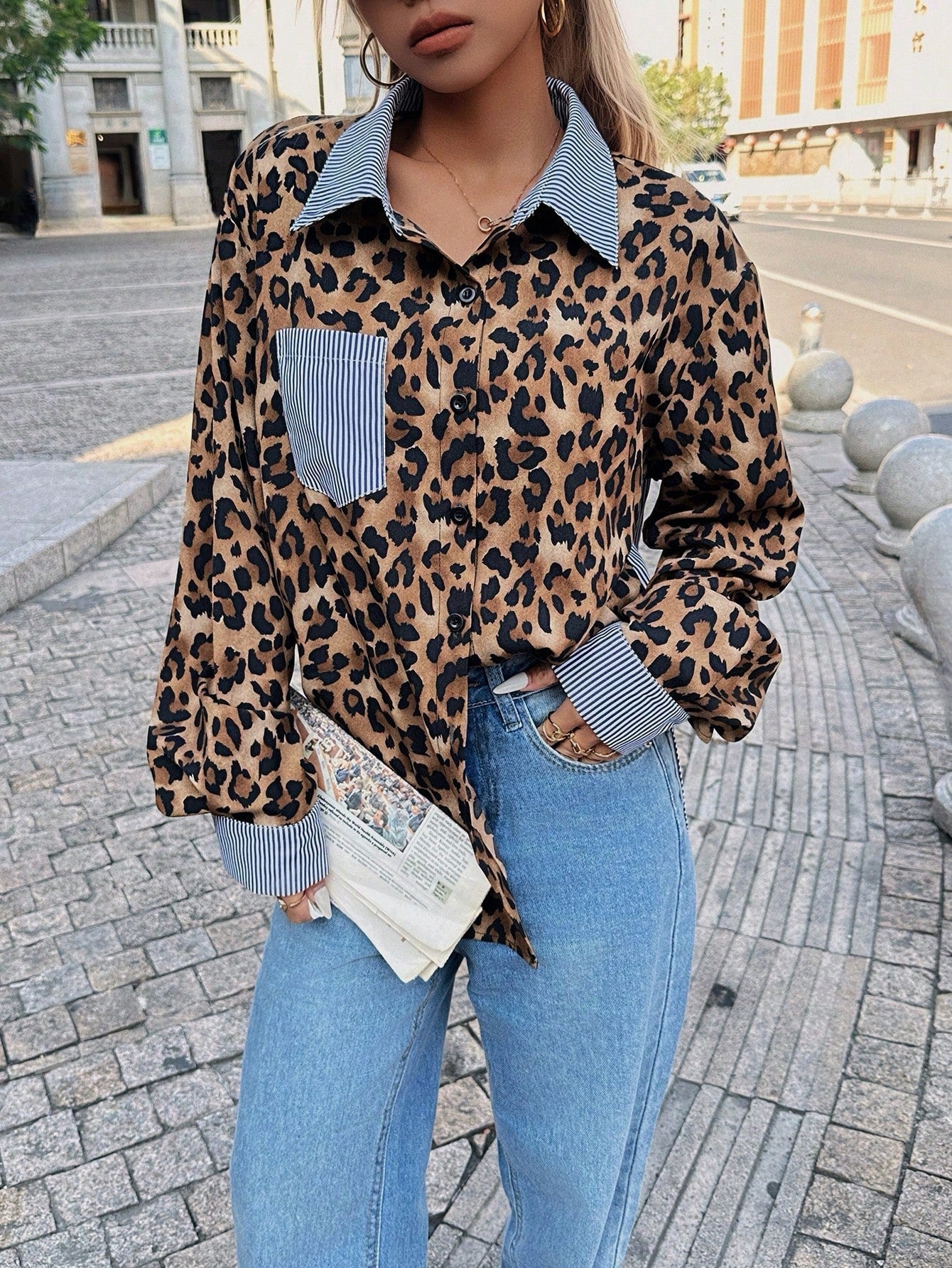 Valentina - Camisa de mujer estampado animal print