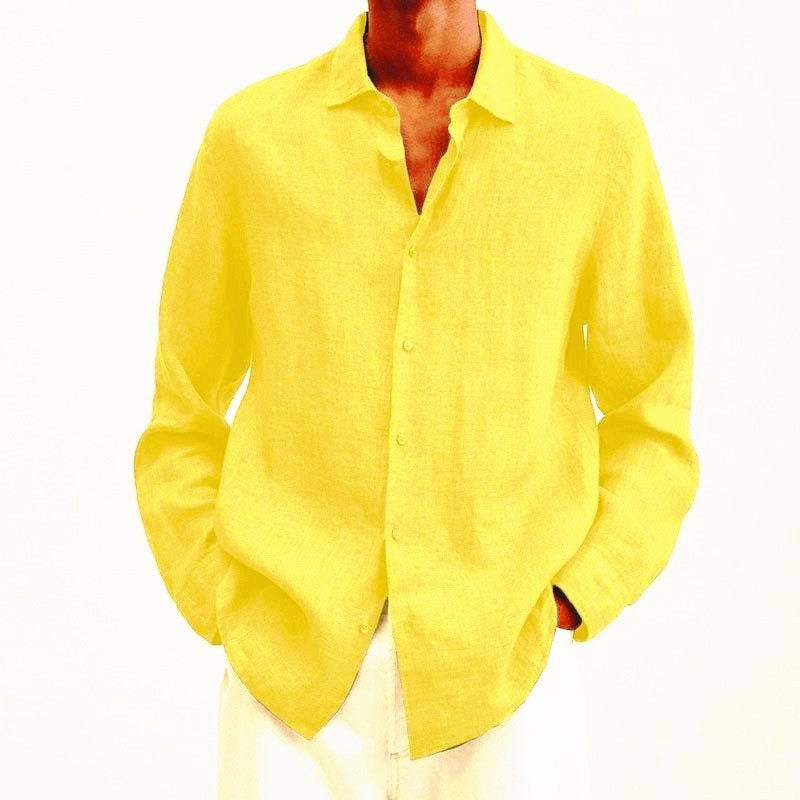 Adrián – Camisa de Lino de Corte Relajado para Hombre