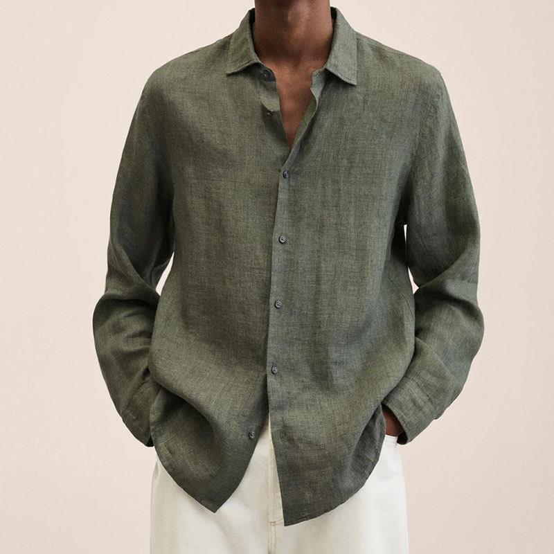 Adrián – Camisa de Lino de Corte Relajado para Hombre