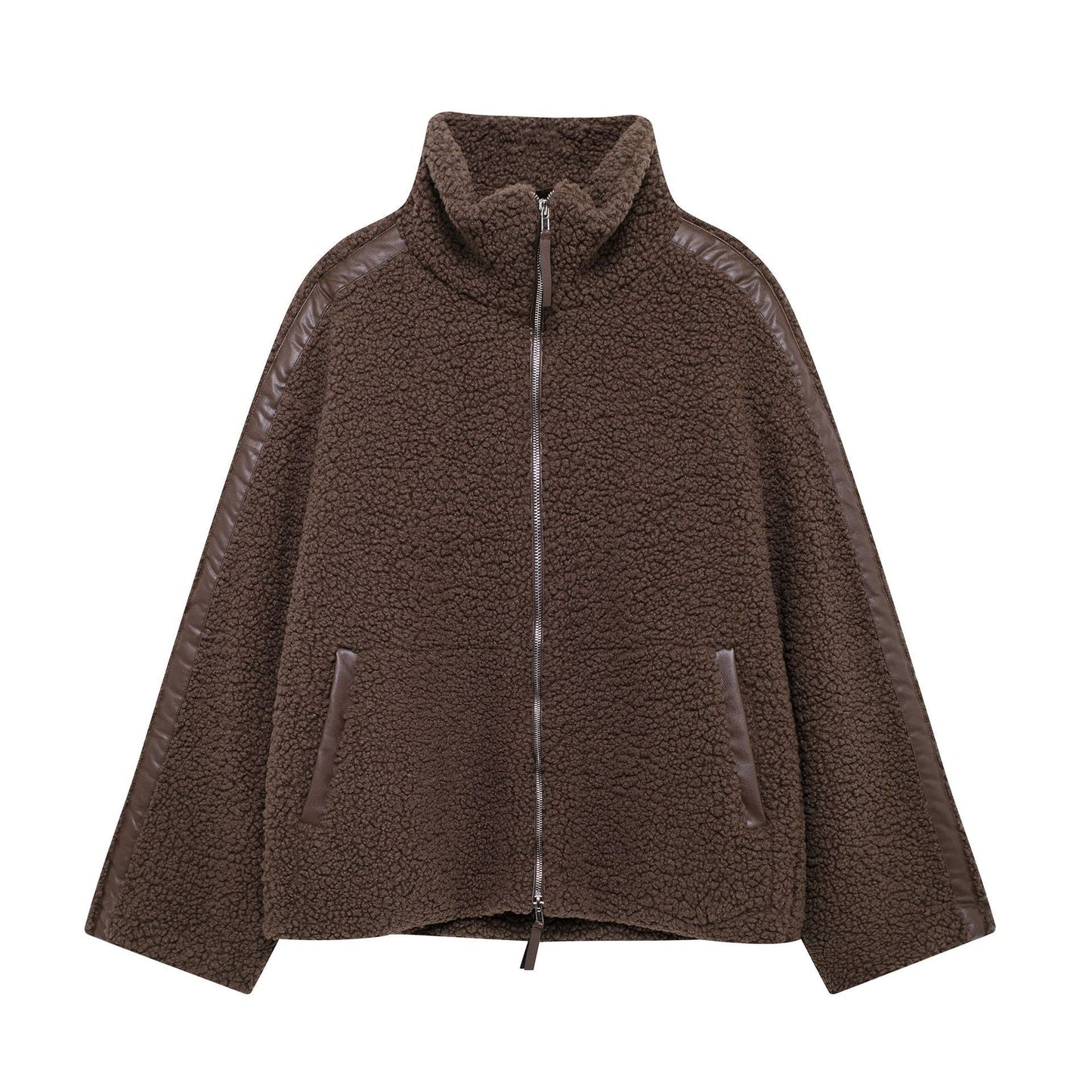 Lucía – Chaqueta Teddy Oversize con Cremallera