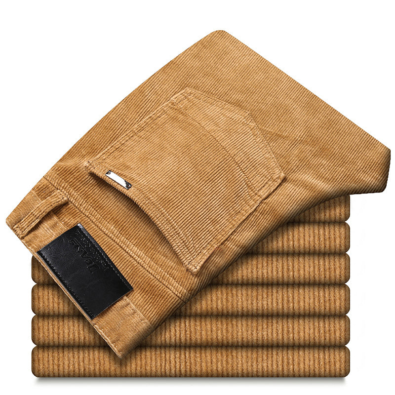 Javier - Pantalones de hombre en pana con corte recto