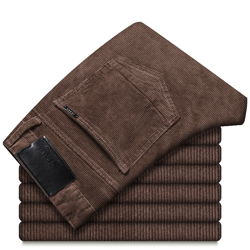 Javier - Pantalones de hombre en pana con corte recto