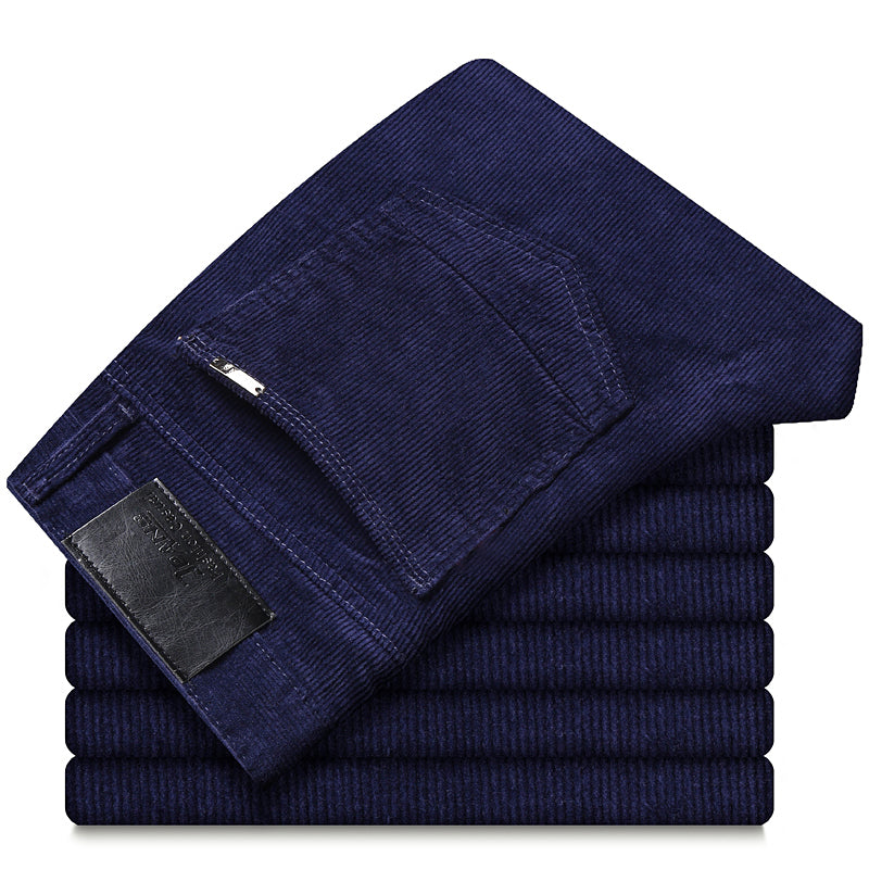 Javier - Pantalones de hombre en pana con corte recto