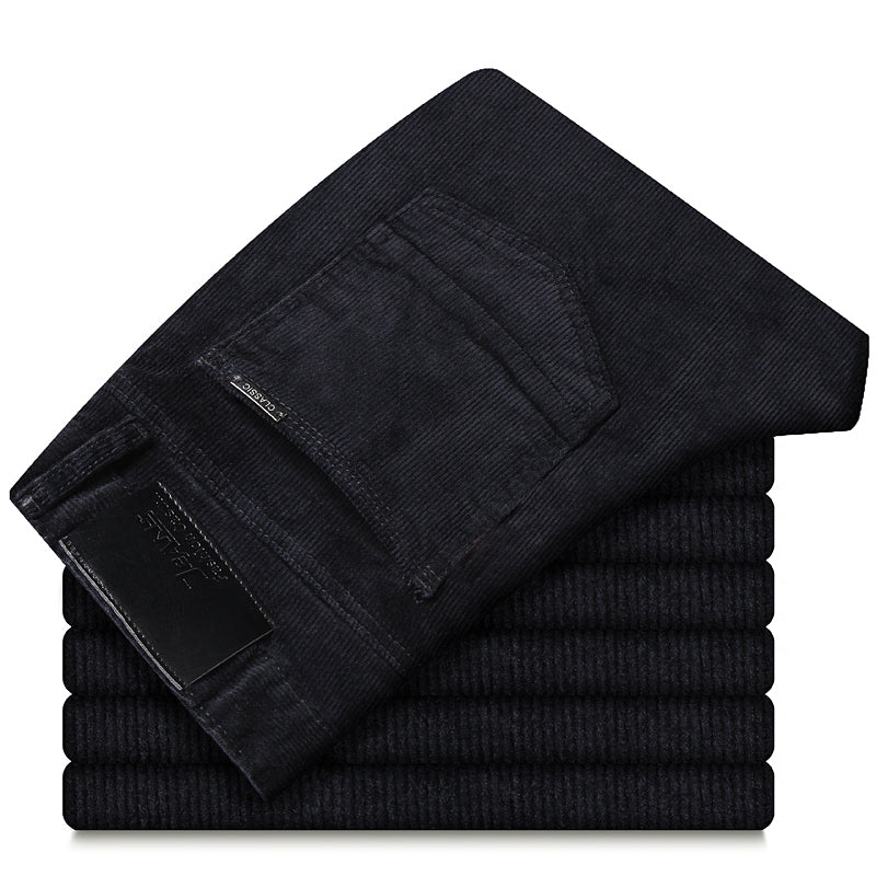 Javier - Pantalones de hombre en pana con corte recto