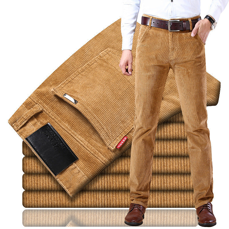Javier - Pantalones de hombre en pana con corte recto