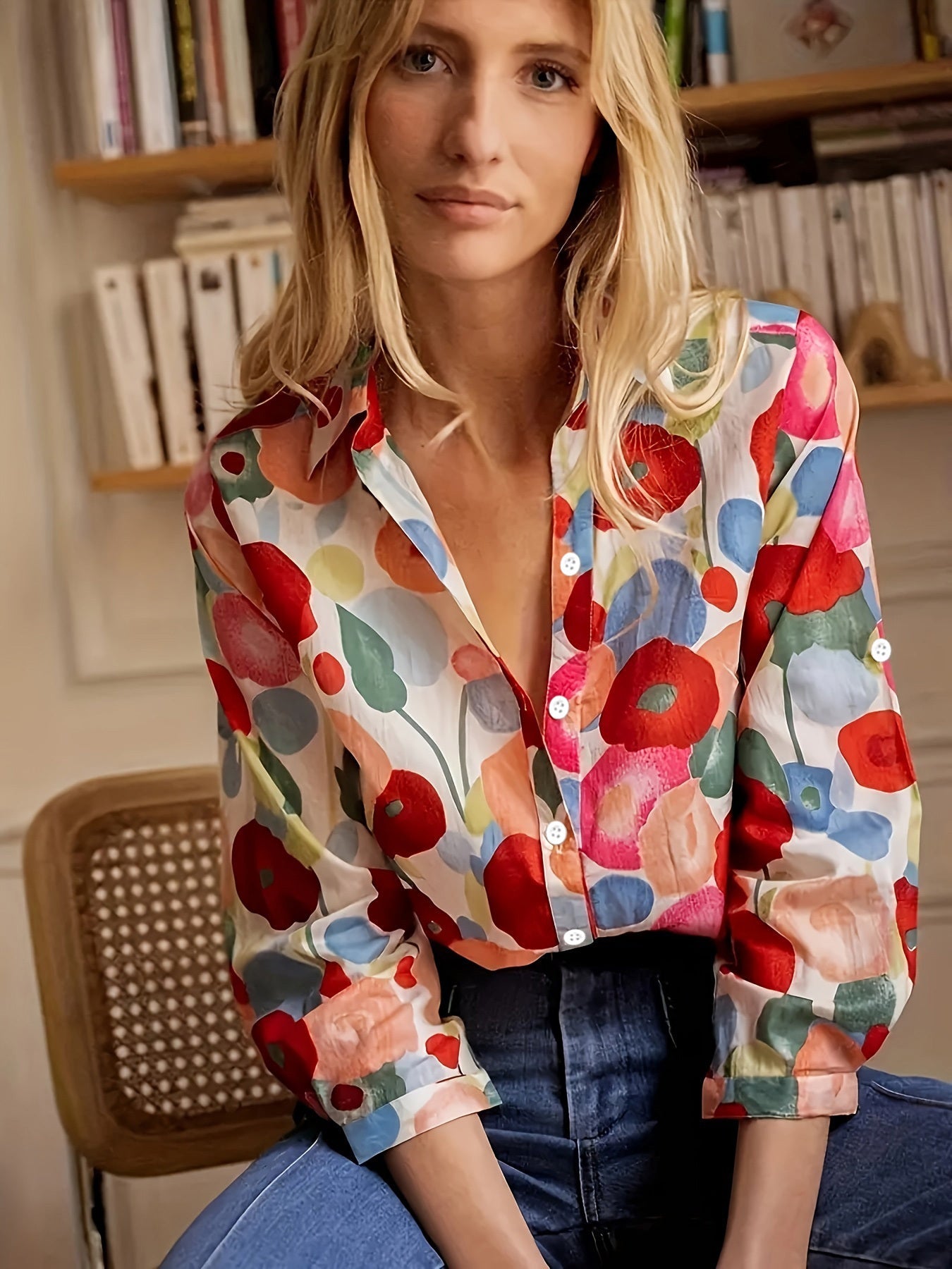 Alma – Camisa estampada de inspiración artística