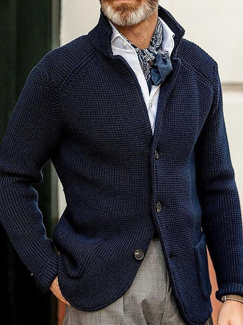 Hugo - Cárdigan de punto elegante para hombre con cierre de botones