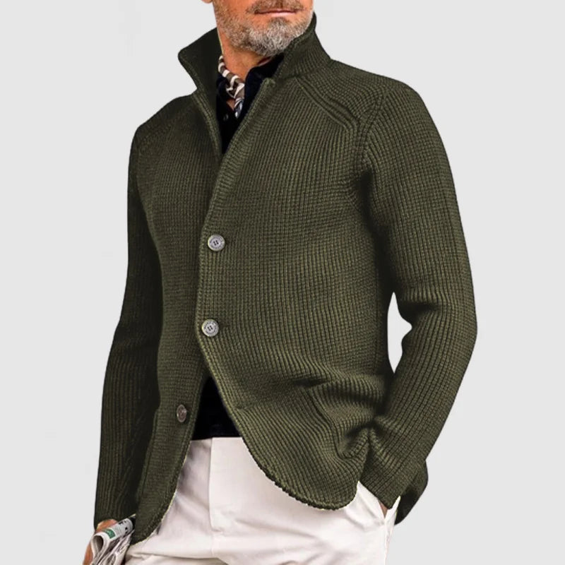 Leandro – Chaqueta de Punto con Botones para Hombre