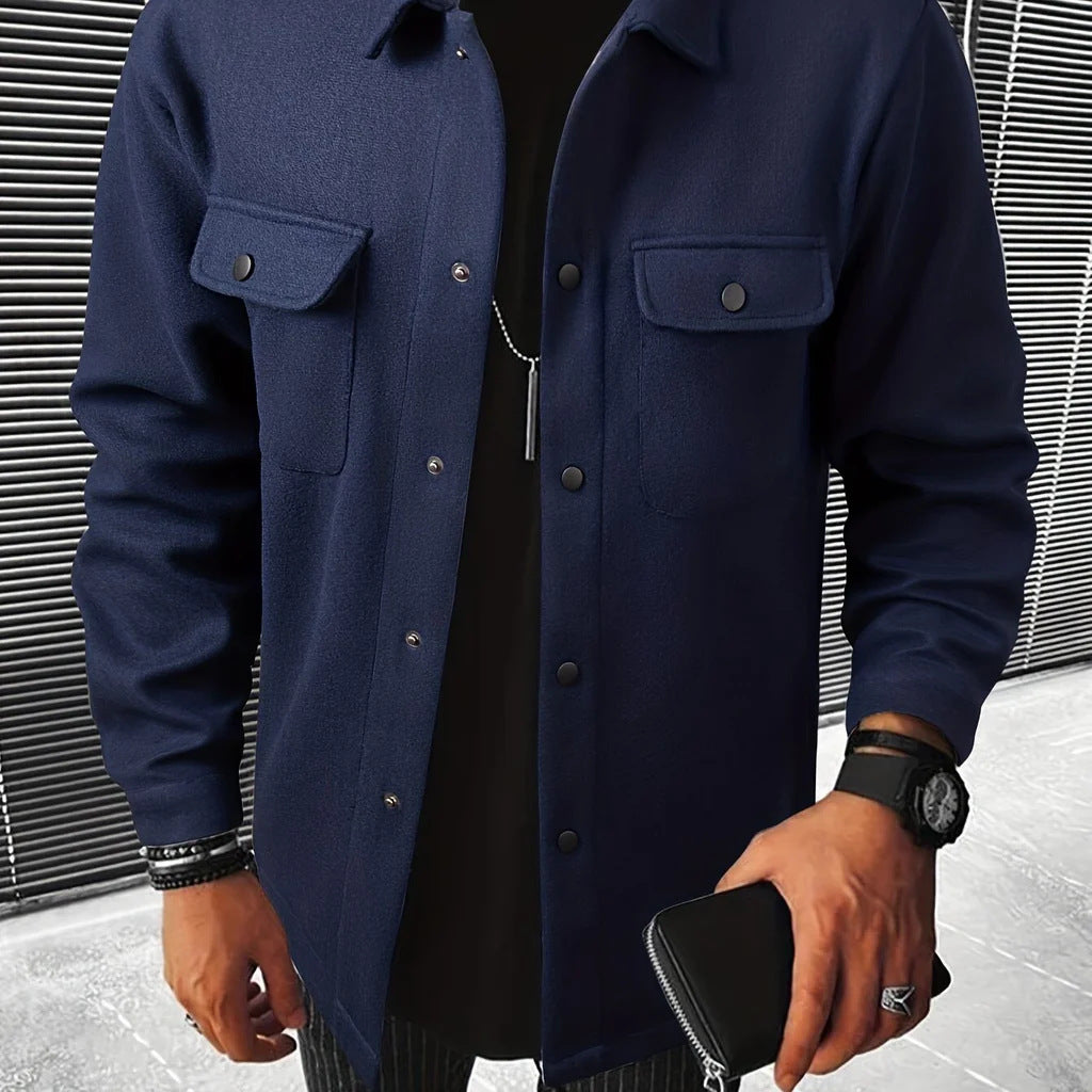 Andrés - Sobrecamisa casual de hombre con bolsillos frontales