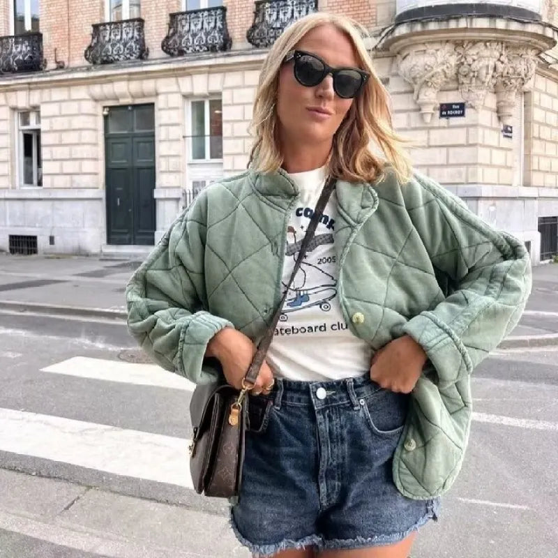 Claudia - Chaqueta Algodón acolchada para mujer frontales
