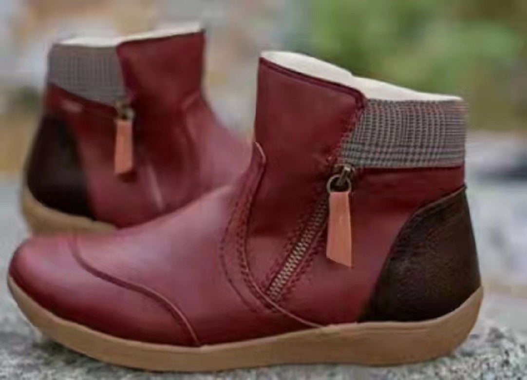 Valeria – Botines cálidos con cremallera lateral