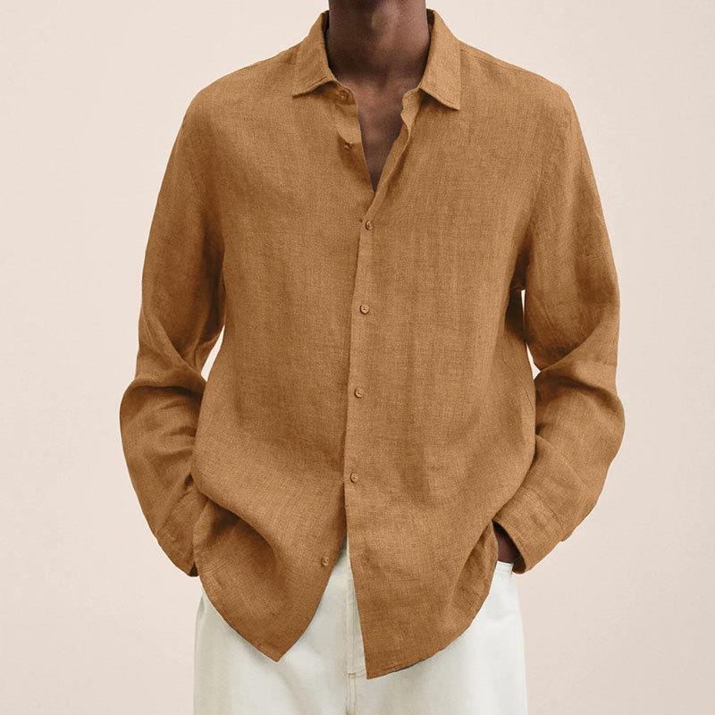 Adrián – Camisa de Lino de Corte Relajado para Hombre