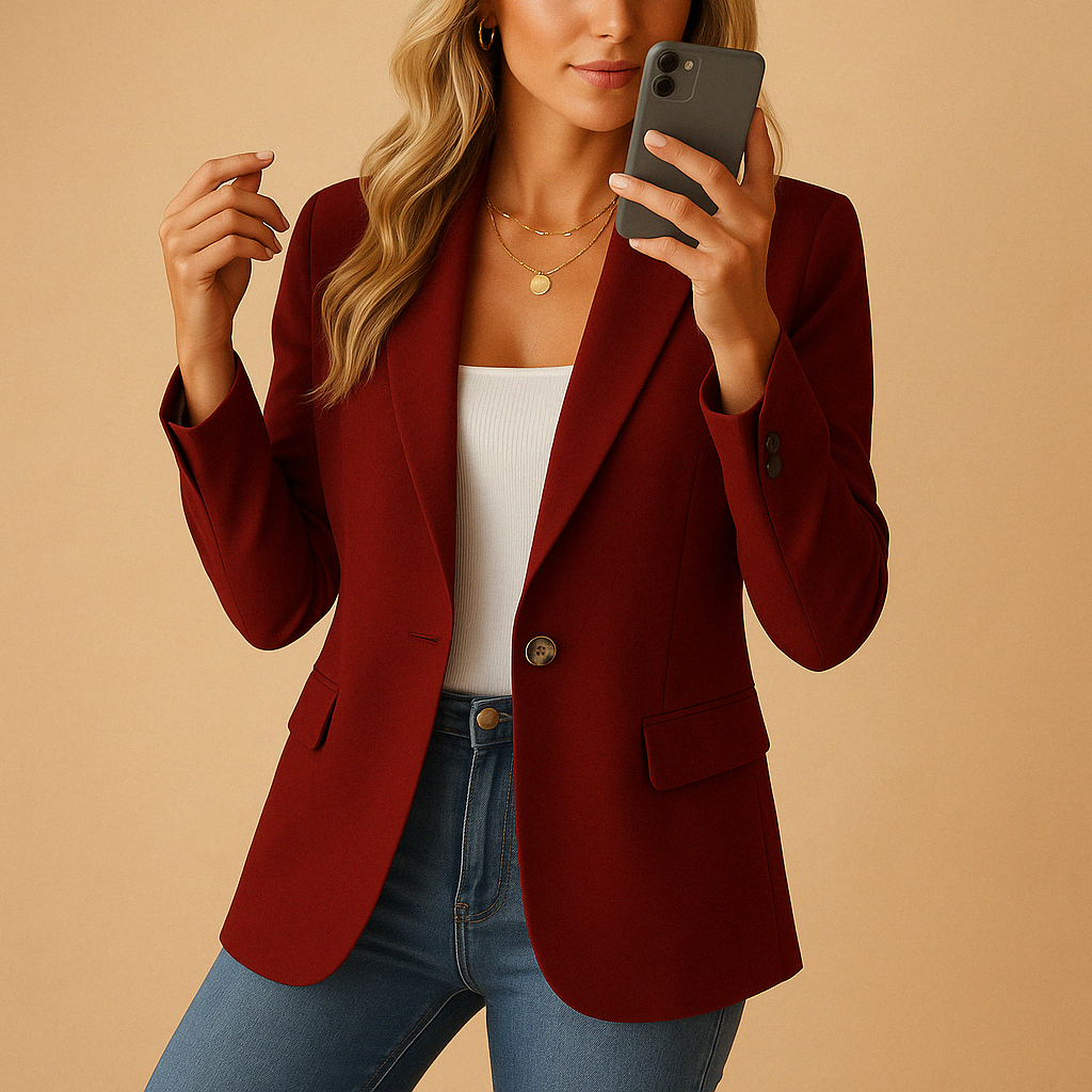 Valeria - Blazer de mujer entallado con solapa clásica