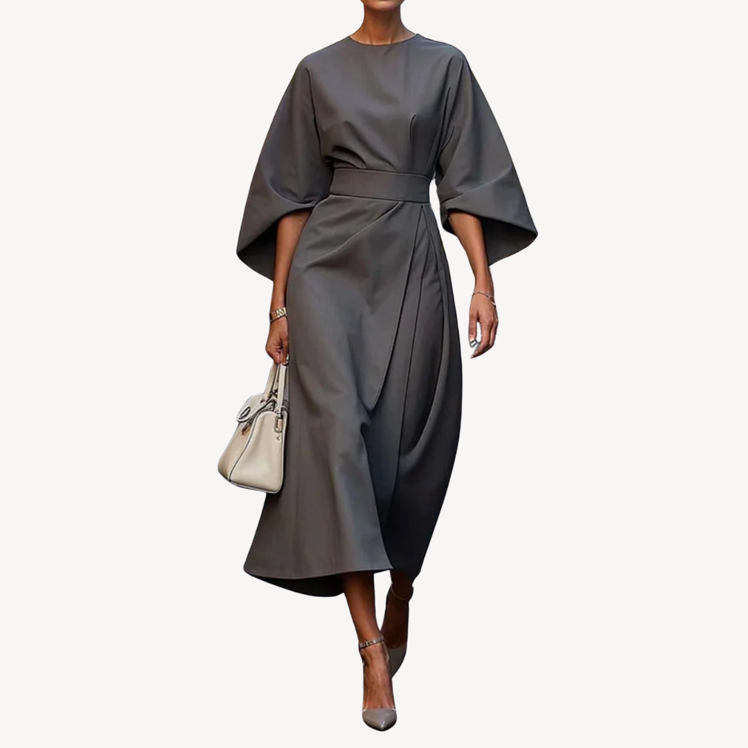 Aitana – Vestido midi con mangas amplias para mujer