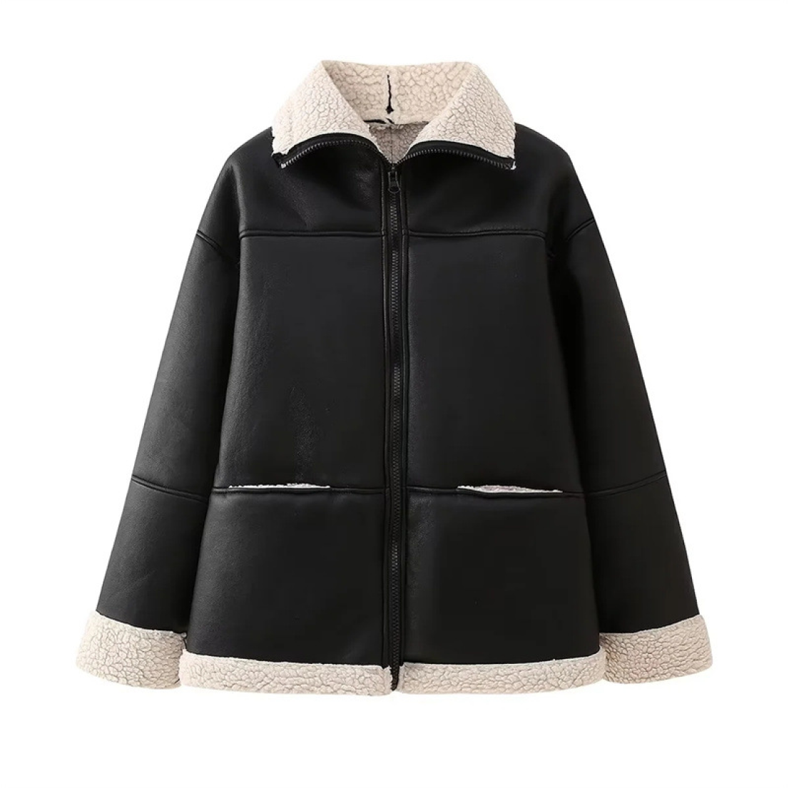 Liv – Chaqueta de piel de oveja para mujer en estilo oversize
