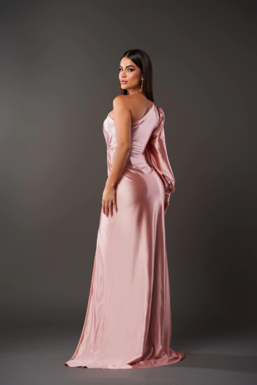 Adriana - Vestido largo asimétrico con abertura mujer