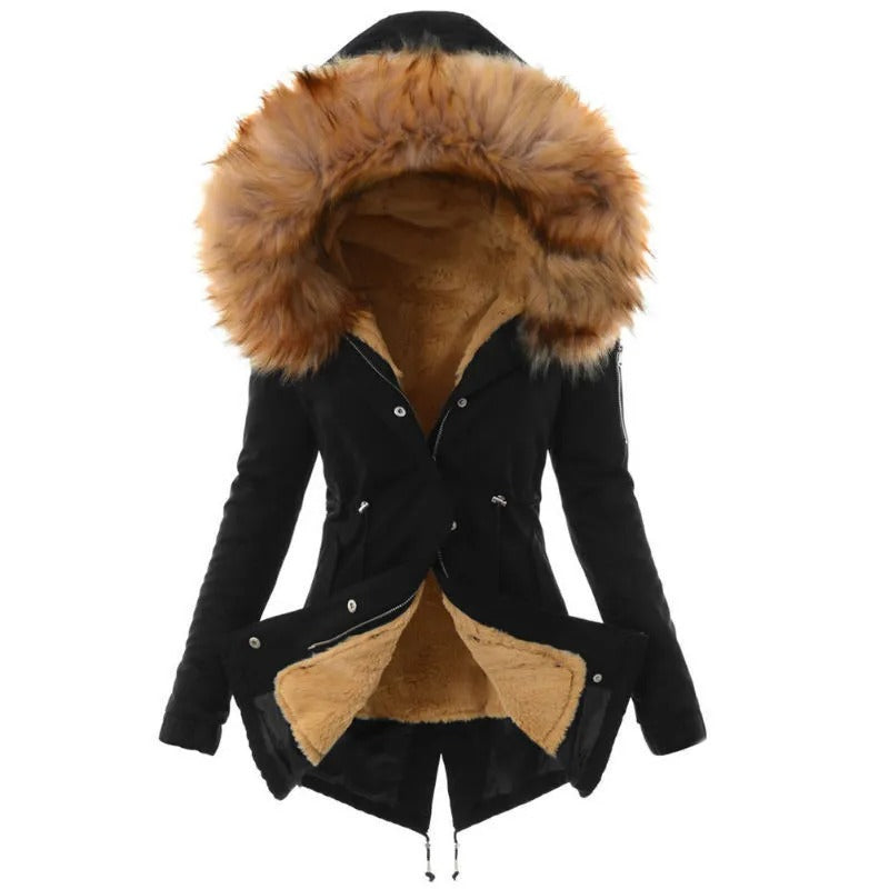 Aurora - Parka larga de mujer con capucha